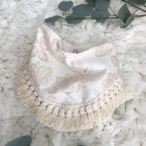 Handmade Ivory Fringe Bib from Etsy